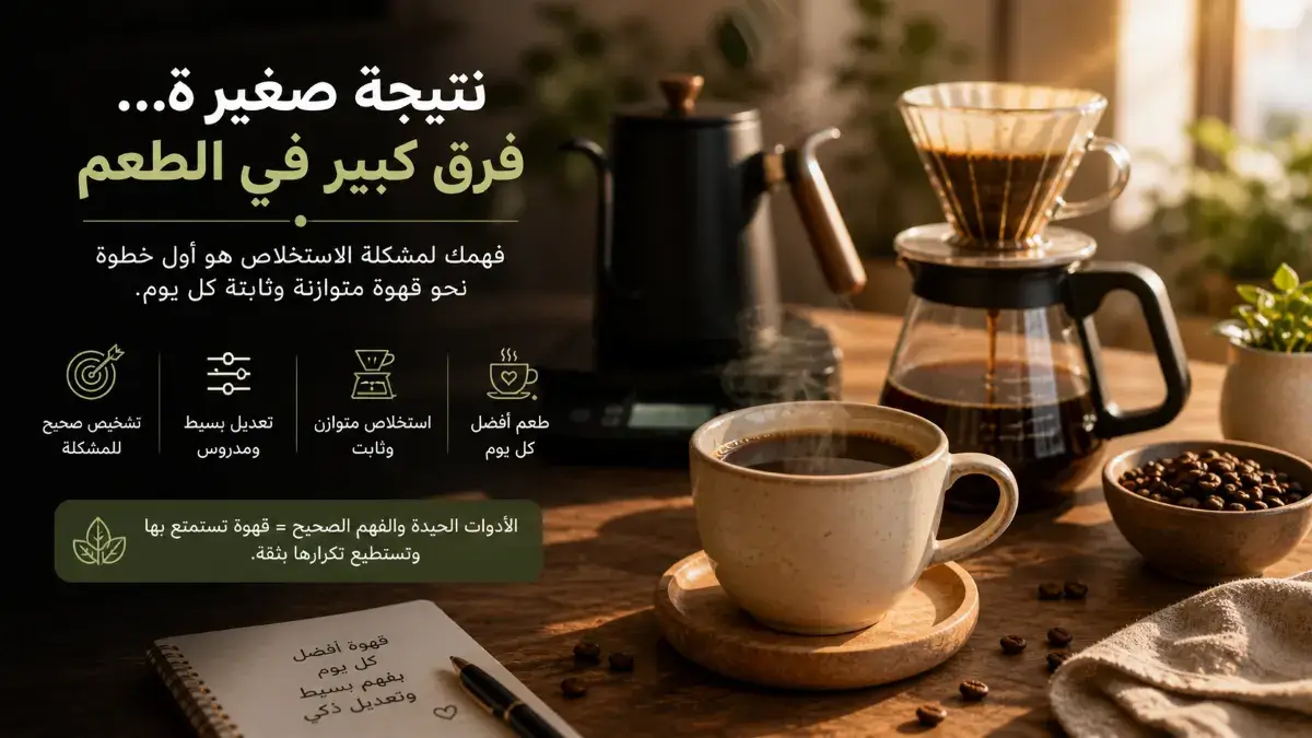 تحضير قهوة متوازنة في المنزل بعد فهم الاستخلاص