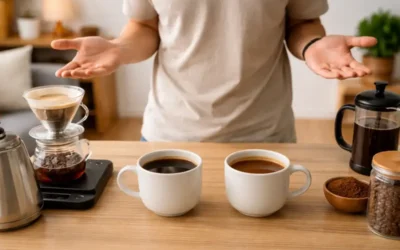 نسبة القهوة إلى الماء: كيف تضبطها لتحصل على طعم متوازن كل مرة
