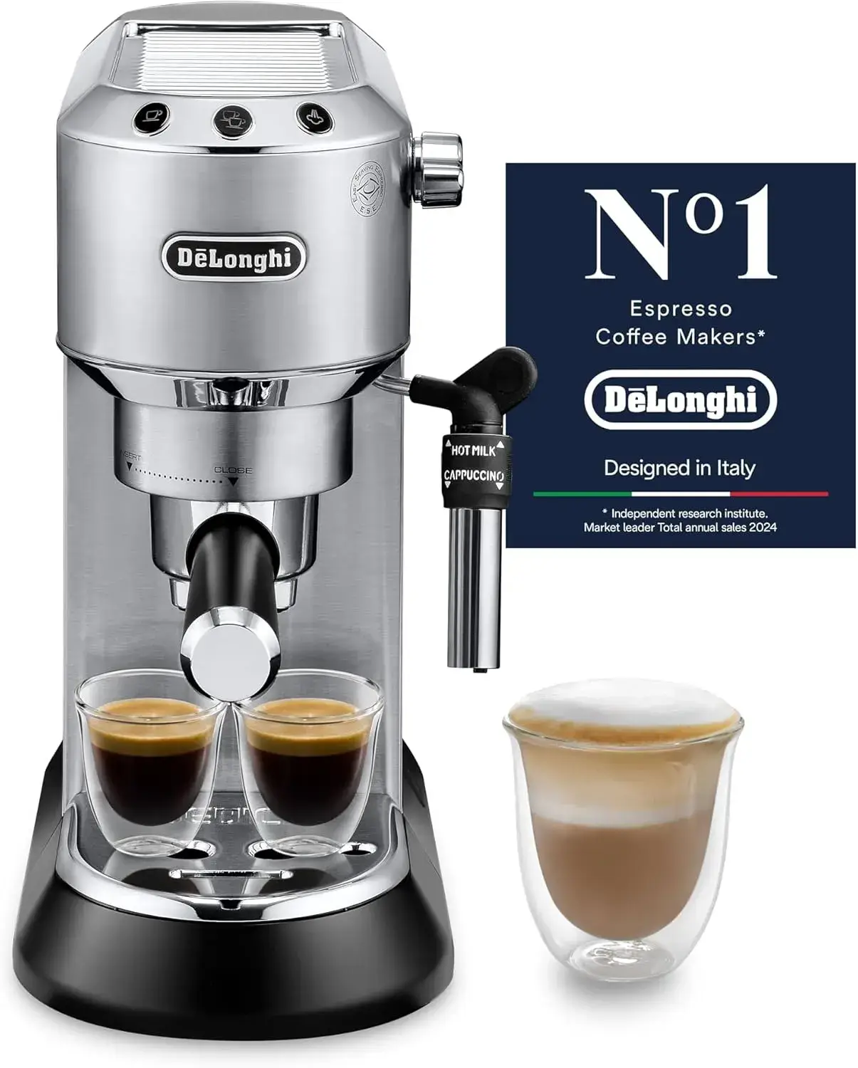 DeLonghi Dedica ماكينة اسبريسو يدوية نحيفة للمساحات الصغيرة