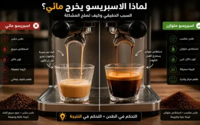 لماذا الاسبريسو يخرج خفيف ومائي؟ الأسباب الحقيقية وكيف تصلحه