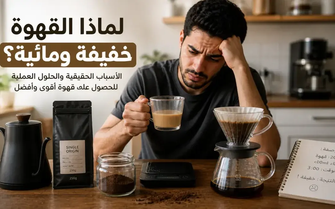 لماذا قهوتك خفيفة؟ الأسباب الحقيقية وكيف تجعل القهوة أقوى في المنزل
